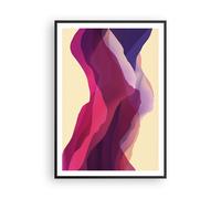 Affiche Poster 70x100cm Tableaux Image L'Abstraction Montagnes Rose Wall Art