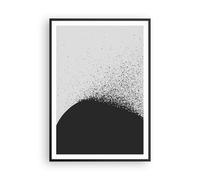 Affiche Poster 70x100cm Tableaux Image L'Abstraction Noir Et Blanc Géométrie Art