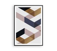 Affiche Poster 70x100cm Tableaux Image L'Abstraction Patron Diamant Wall Art