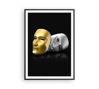 Affiche Poster 70x100cm Tableaux Image Masque théâtre scène acteur Wall Art
