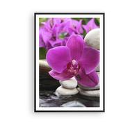 Affiche Poster 70x100cm Tableaux Image Orchidée bambou décoration spa Wall Art
