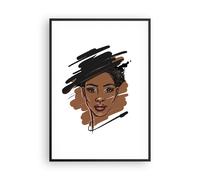 Affiche Poster 70x100cm Tableaux Image Photo Africain Moderne Portrait Wall Art