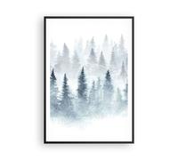Affiche Poster 70x100cm Tableaux Image Photo arbres forêt nature Wall Art