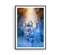 Affiche Poster 70x100cm Tableaux Image Photo Astronaute Lumière Cosmos Wall Art