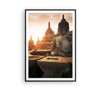 Affiche Poster 70x100cm Tableaux Image Photo Bouddha foi Asie Wall Art