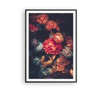Affiche Poster 70x100cm Tableaux Image Photo Bouquet Fleurs Roses Wall Art