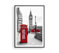 Affiche Poster 70x100cm Tableaux Image Photo Cabanon Téléphone Londres Wall Art