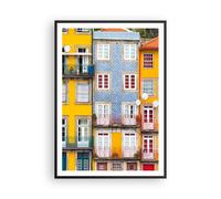 Affiche Poster 70x100cm Tableaux Image Photo Casas Ribeira Porto Wall Art