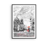 Affiche Poster 70x100cm Tableaux Image Photo Cathédrale Berlin Amoureux Wall Art