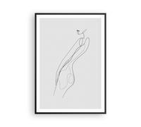 Affiche Poster 70x100cm Tableaux Image Photo Contour Femme Minimalisme Wall Art