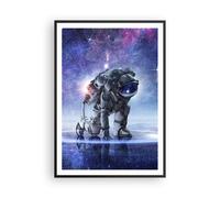 Affiche Poster 70x100cm Tableaux Image Photo cosmonaute espace Wall Art