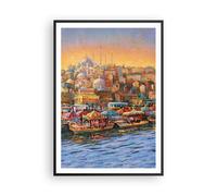 Affiche Poster 70x100cm Tableaux Image Photo Couleurs Ville Turquie Wall Art