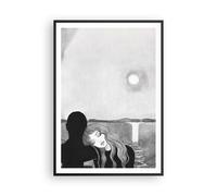 Affiche Poster 70x100cm Tableaux Image Photo Couple Amants Fille Wall Art