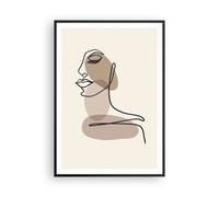 Affiche Poster 70x100cm Tableaux Image Photo Dessin Single-Line Femme Wall Art