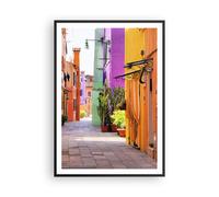 Affiche Poster 70x100cm Tableaux Image Photo été rue maison Wall Art Decoration