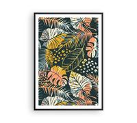 Affiche Poster 70x100cm Tableaux Image Photo Feuilles Modernes Coloré Wall Art