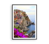Affiche Poster 70x100cm Tableaux Image Photo Italie côte roche paysage Wall Art