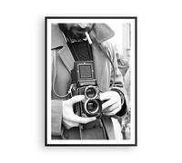 Affiche Poster 70x100cm Tableaux Image Photo La Caméra Rétro Vintage Wall Art