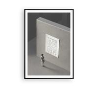 Affiche Poster 70x100cm Tableaux Image Photo Labyrinthe Gris Perdu Wall Art