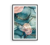Affiche Poster 70x100cm Tableaux Image Photo Liquide Or Rose Wall Art Decoration