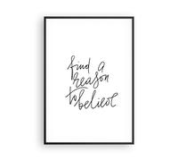 Affiche Poster 70x100cm Tableaux Image Photo Manuscrit devise croire Wall Art