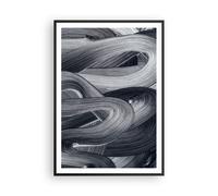 Affiche Poster 70x100cm Tableaux Image Photo Peinture Brosse Noir Wall Art