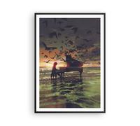 Affiche Poster 70x100cm Tableaux Image Photo piano musique Wall Art Decoration