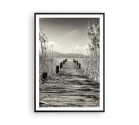 Affiche Poster 70x100cm Tableaux Image Photo Pont Jetée Sépia Wall Art