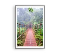 Affiche Poster 70x100cm Tableaux Image Photo Pont Suspendu Costa Rica Wall Art