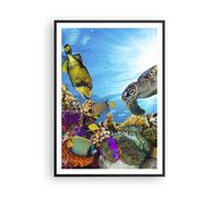 Affiche Poster 70x100cm Tableaux Image Photo récif corail poisson Wall Art