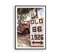 Affiche Poster 70x100cm Tableaux Image Photo route vieux 66 usa Wall Art