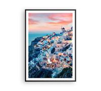 Affiche Poster 70x100cm Tableaux Image Photo Santorin Grèce Vue Wall Art