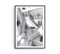 Affiche Poster 70x100cm Tableaux Image Photo Science Illusion Escaliers Wall Art