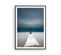 Affiche Poster 70x100cm Tableaux Image Photo Tour Plage Ciel Wall Art Decoration