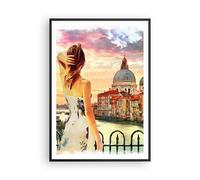 Affiche Poster 70x100cm Tableaux Image Photo Venise pont eau Wall Art Decoration