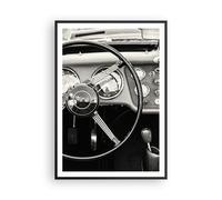Affiche Poster 70x100cm Tableaux Image Photo Volant Voiture Vintage Wall Art
