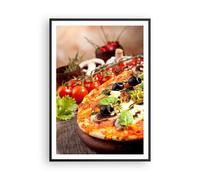 Affiche Poster 70x100cm Tableaux Image Pizza Nourriture Italie tradition Art