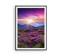 Affiche Poster 70x100cm Tableaux Image Prairie Montagne Ciel Paysage Wall Art