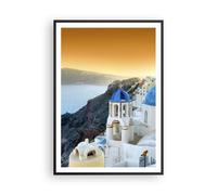 Affiche Poster 70x100cm Tableaux Image Santorin Grèce vacances île Wall Art