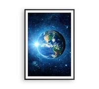 Affiche Poster 70x100cm Tableaux Image Terre Univers Etoiles Galaxie Wall Art