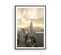 Affiche Poster 70x100cm Tableaux Image Ville Gratte-ciel Manhattan New York Art