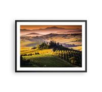 Affiche Poster 70x50cm Tableaux Image Agriculture ferme toscane vignoble Art