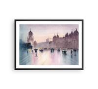 Affiche Poster 70x50cm Tableaux Image Aquarelle Ville Monuments Historiques Art