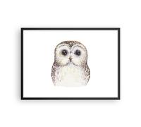 Affiche Poster 70x50cm Tableaux Image Chouette Chouette Hulotte Graphiques Art
