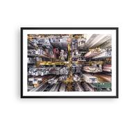 Affiche Poster 70x50cm Tableaux Image Metropolis Photographie Aérienne Rue Art