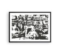 Affiche Poster 70x50cm Tableaux Image Noir Et Blanc Chiffres L'Abstraction Art
