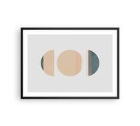 Affiche Poster 70x50cm Tableaux Image Photo Abstraction Roue Demi-cercle Art