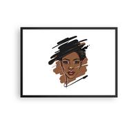 Affiche Poster 70x50cm Tableaux Image Photo Africain Moderne Portrait Wall Art