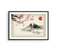 Affiche Poster 70x50cm Tableaux Image Photo Aquarelle Asie Paysage Wall Art