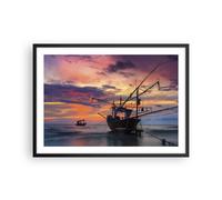 Affiche Poster 70x50cm Tableaux Image Photo Asie Bateau Cutter Wall Art